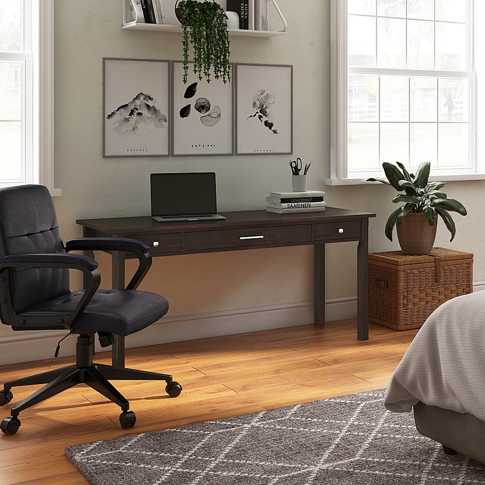 Alt View 12. Simpli Home - Avalon Large Desk - Tobacco Brown.