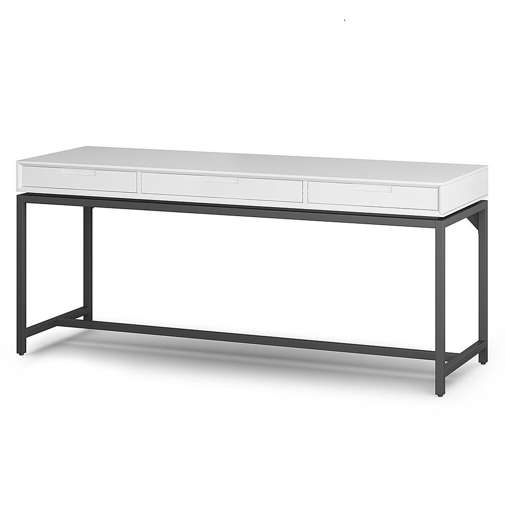 Angle. Simpli Home - Banting Mid Century Wide Desk - White.