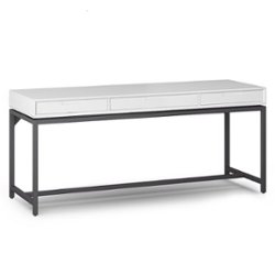 Simpli Home - Banting Mid Century Wide Desk - White - Front_Zoom