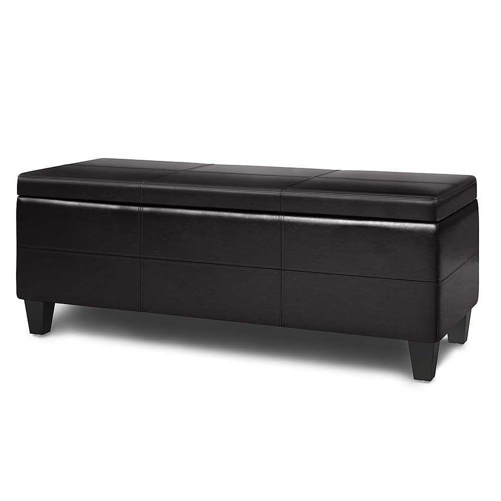 Angle View: Simpli Home - Afton Storage Ottoman Bench - Tanners Brown