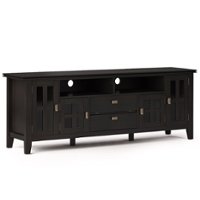 Simpli Home - Artisan Solid Wood 72 inch Wide Transitional TV Media Stand For TVs up to 80 inches - Hickory Brown - Front_Zoom