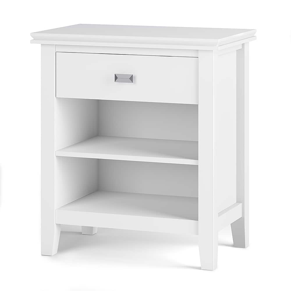 Angle View: Simpli Home - Artisan Bedside Table - White