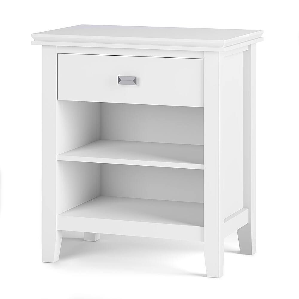 Angle. Simpli Home - Night Stand, Bedside table - White.