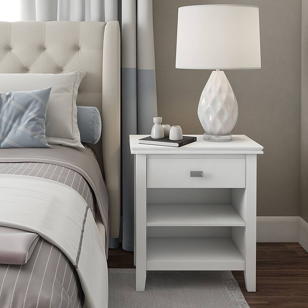 Alt View 11. Simpli Home - Night Stand, Bedside table - White.