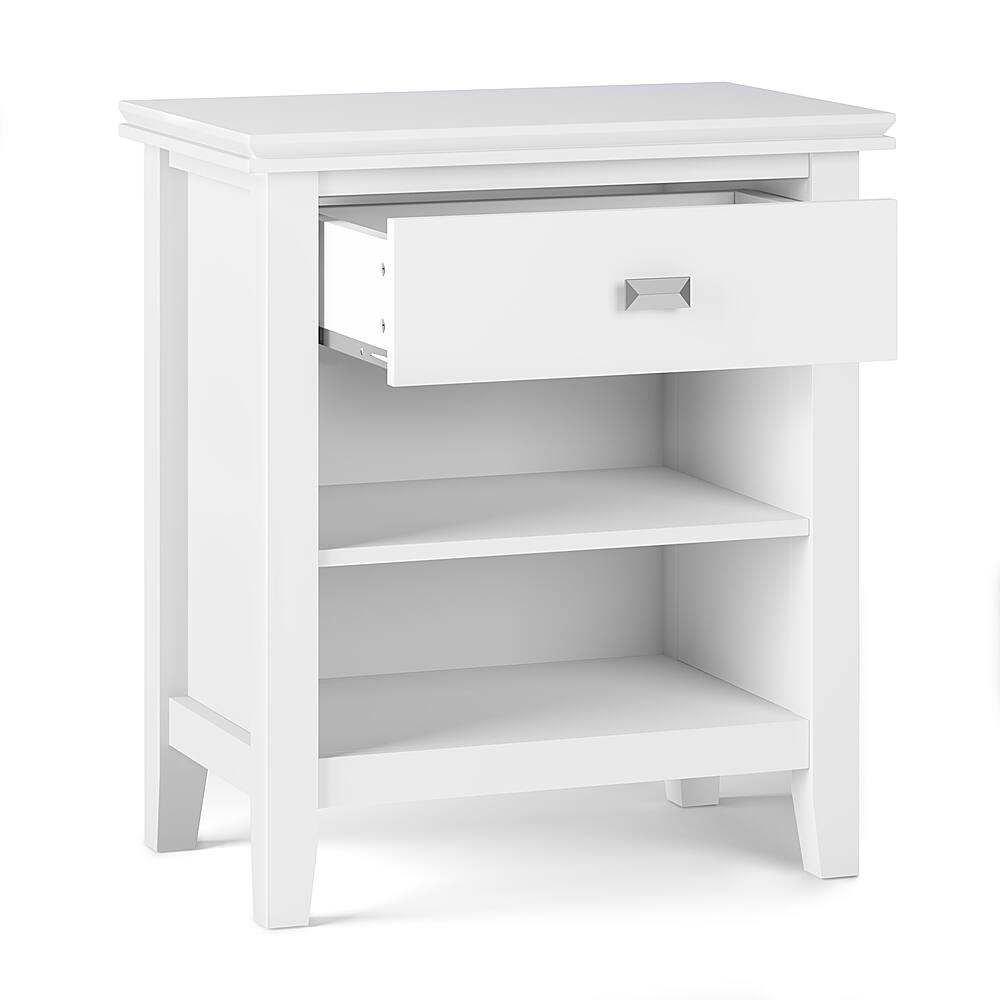 Left. Simpli Home - Night Stand, Bedside table - White.