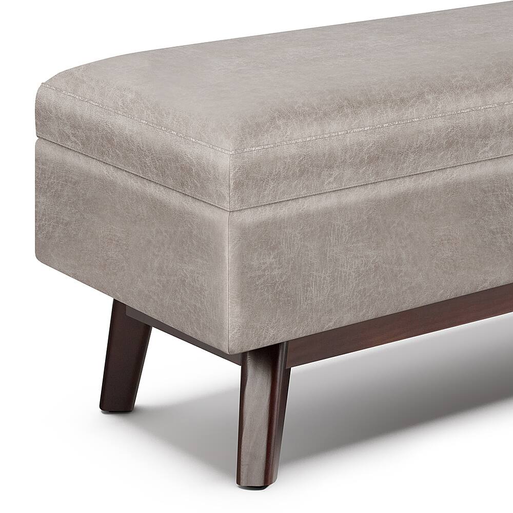 Alt View 12. Simpli Home - Owen Rectangular Storage Ottoman - Distressed Grey Taupe.