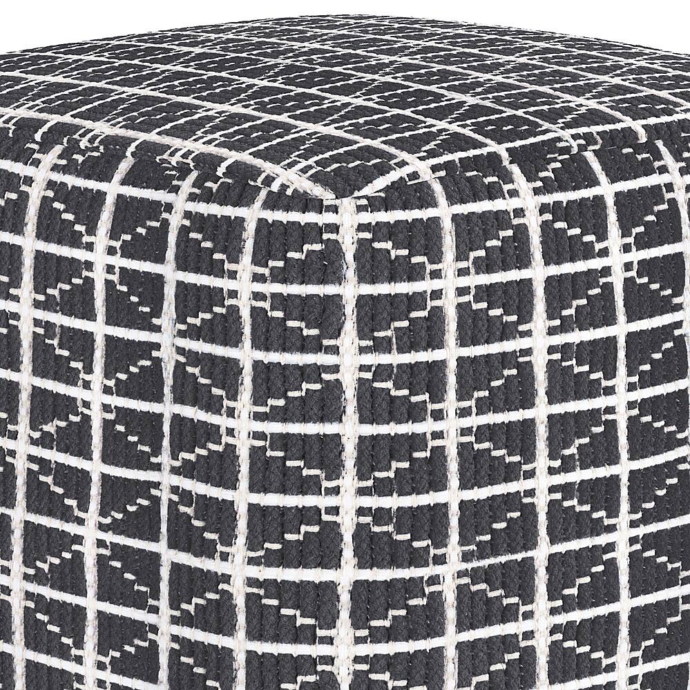 Alt View 14. Simpli Home - Noreen Square Pouf - Slate Grey and White.