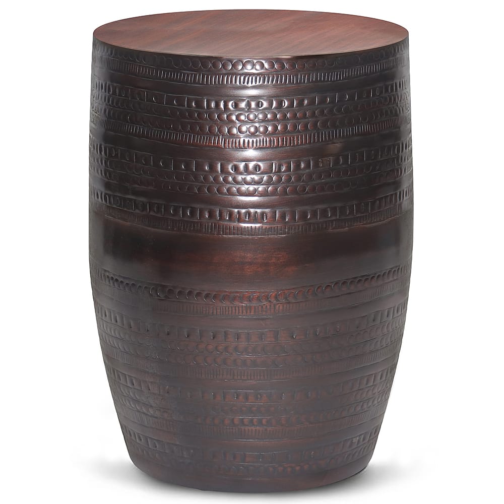 Angle View: Simpli Home - Johnsen Large Metal Accent Table - Oil Rubbed Bronze