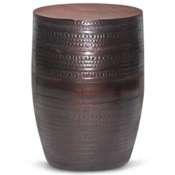 Simpli Home - Johnsen Large Metal Accent Table - Oil Rubbed Bronze - Front_Zoom