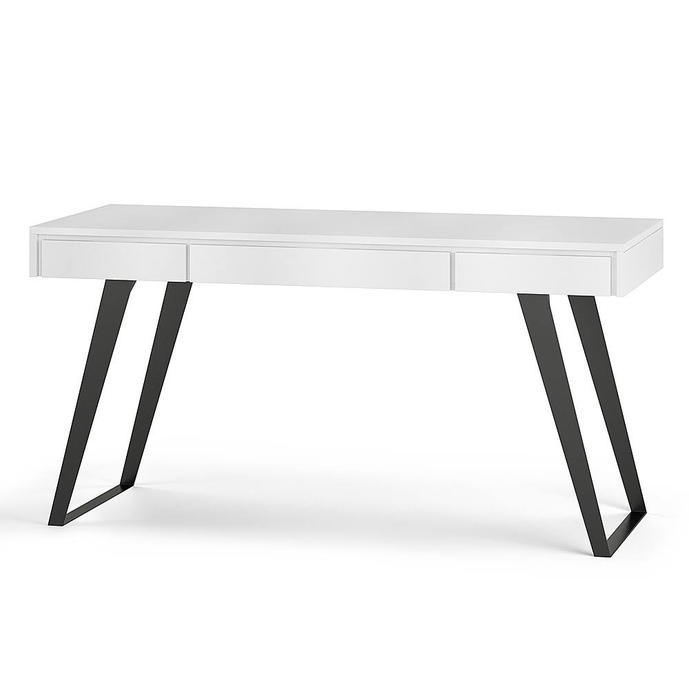 Angle. Simpli Home - Lowry Desk - Distressed White.