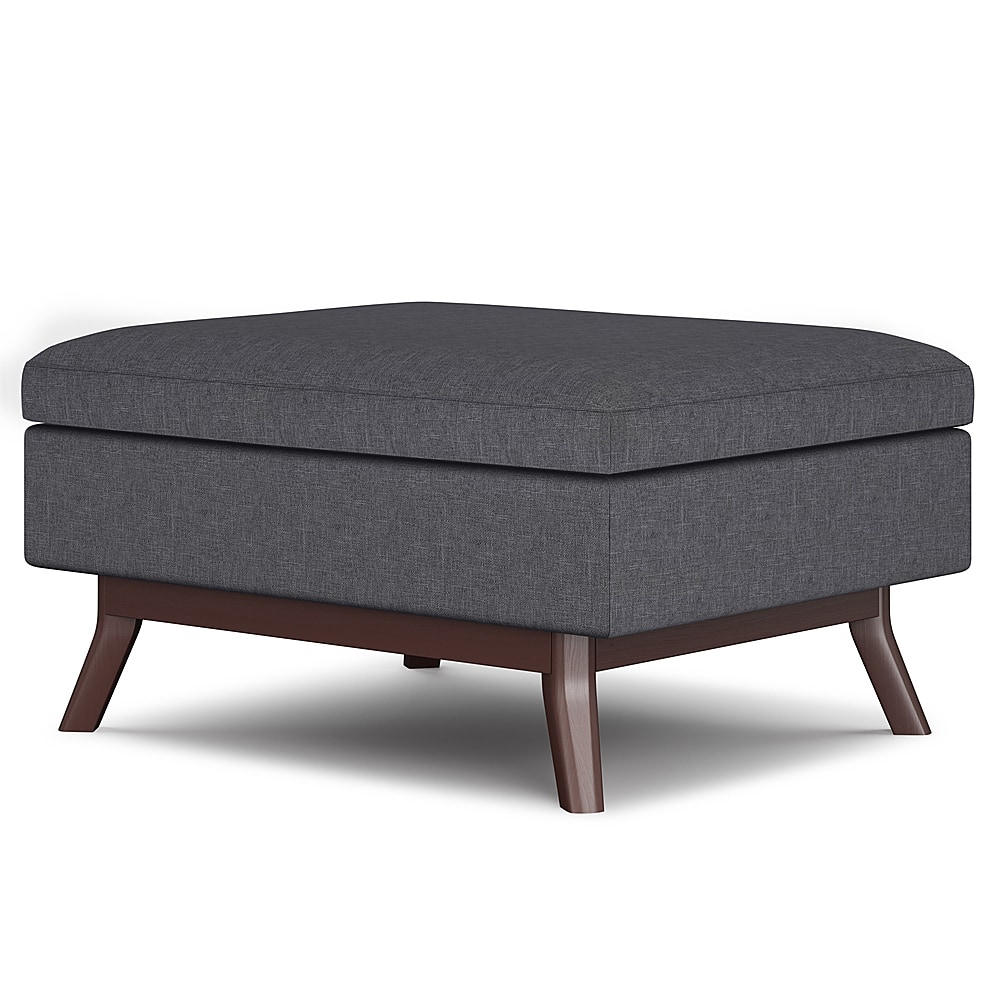 Angle View: Simpli Home - Owen Coffee Table Storage Ottoman - Slate Grey