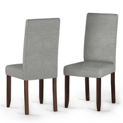 Simpli Home - Acadian Parson Dining Chair (Set of 2) - Light Beige - Front_Zoom