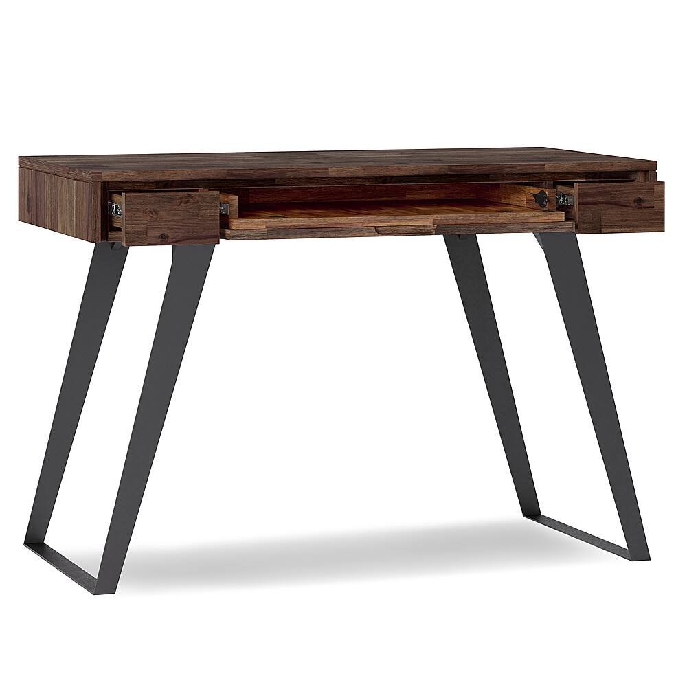 Alt View 11. Simpli Home - Lowry Small Desk - Distressed Charcoal Brown.