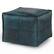 Angle Zoom. Simpli Home - Sheffield Square Pouf - Distressed Teal Blue.