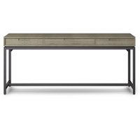 Simpli Home - Banting Mid Century Wide Desk - Distressed Grey - Front_Zoom