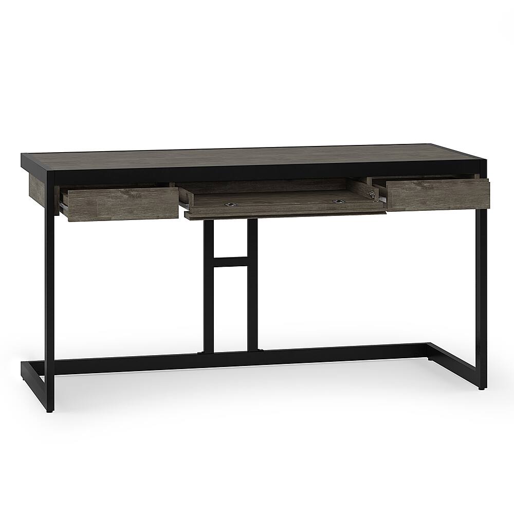 Alt View 11. Simpli Home - Erina SOLID ACACIA WOOD Modern Industrial 60 inch Wide Writing Office Desk in Farmhouse Grey - Farmhouse Grey.