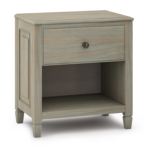 Simpli Home - Connaught Bedside Table - Distressed Grey