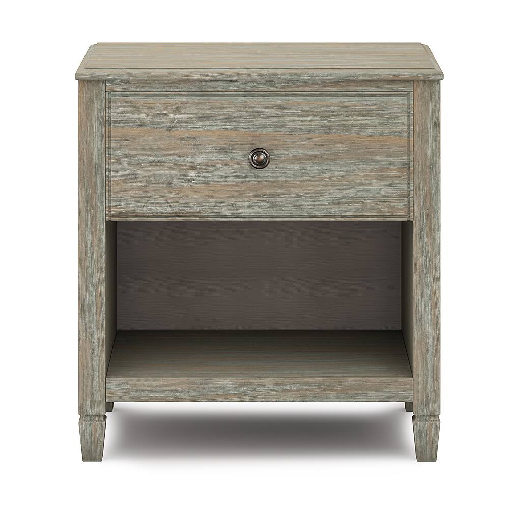 Left. Simpli Home - Night Stand, Bedside table - Distressed Grey.
