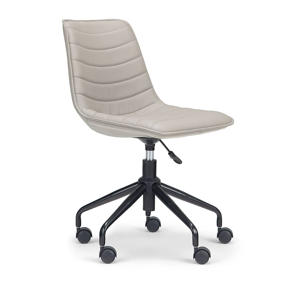 Angle View: Simpli Home - Cavett Swivel Office Chair - Grey Taupe