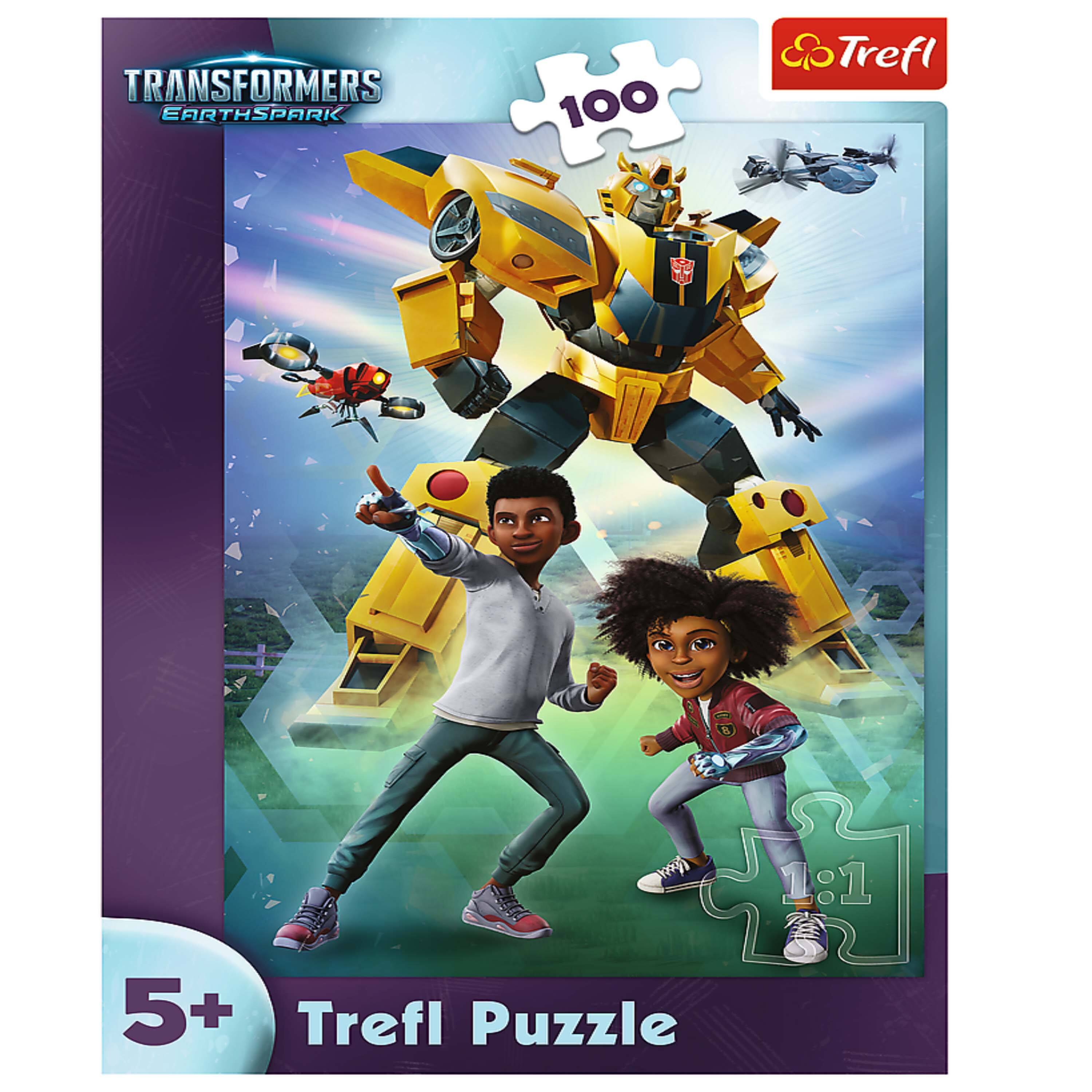 TRANSFORMERS EARTHSPARK  
100  
Trefl  
1:1  
5+  
Trefl Puzzle