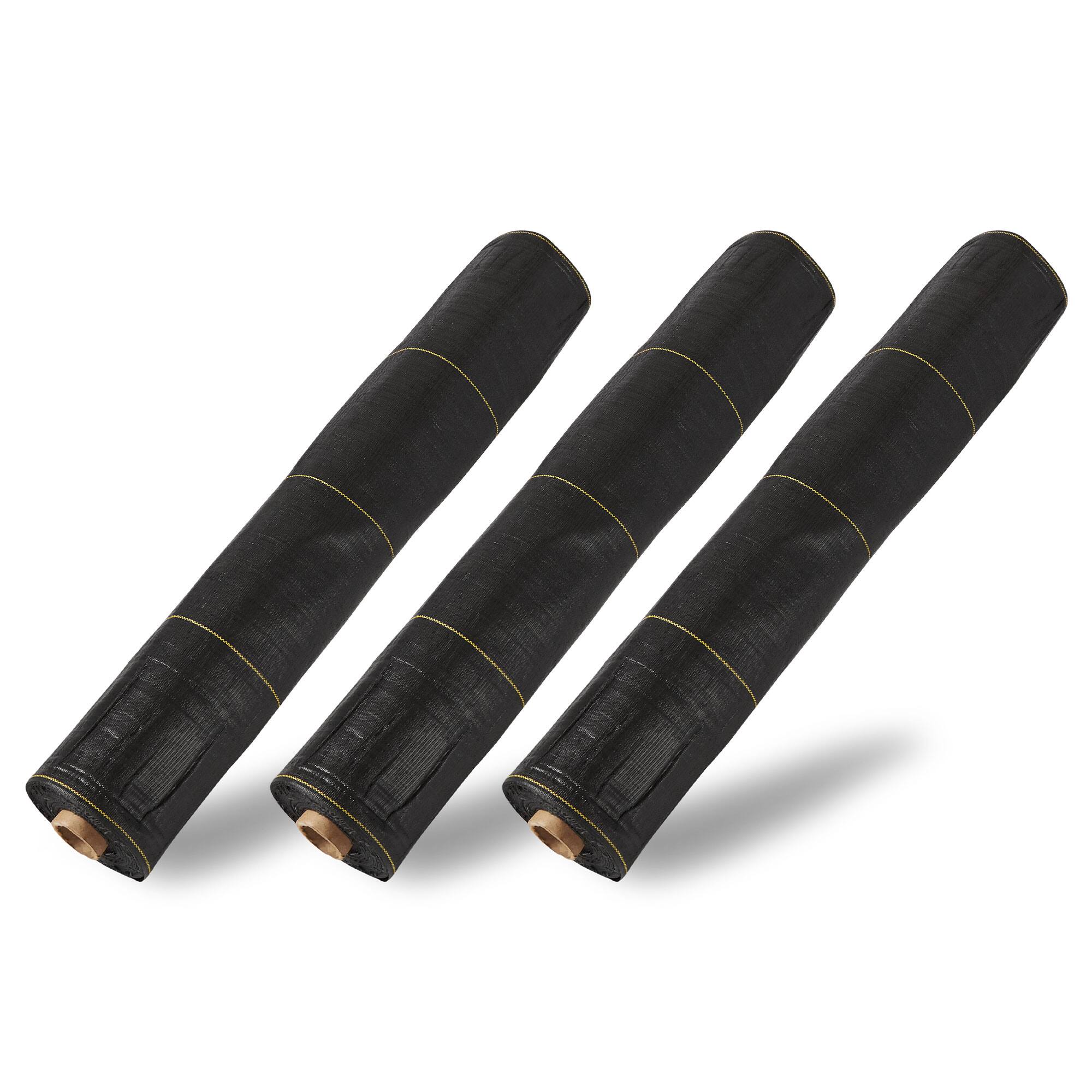 Front. DeWitt - DeWitt Sunbelt 4'x300' Woven Weed Barrier Landscape Fabric Ground Cover (3 Pack) - Brown.