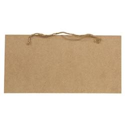 Angle. BreeBe - Country Kitchen Conversion Chart Hanging Sign - 12"x6" - Dark Brown.