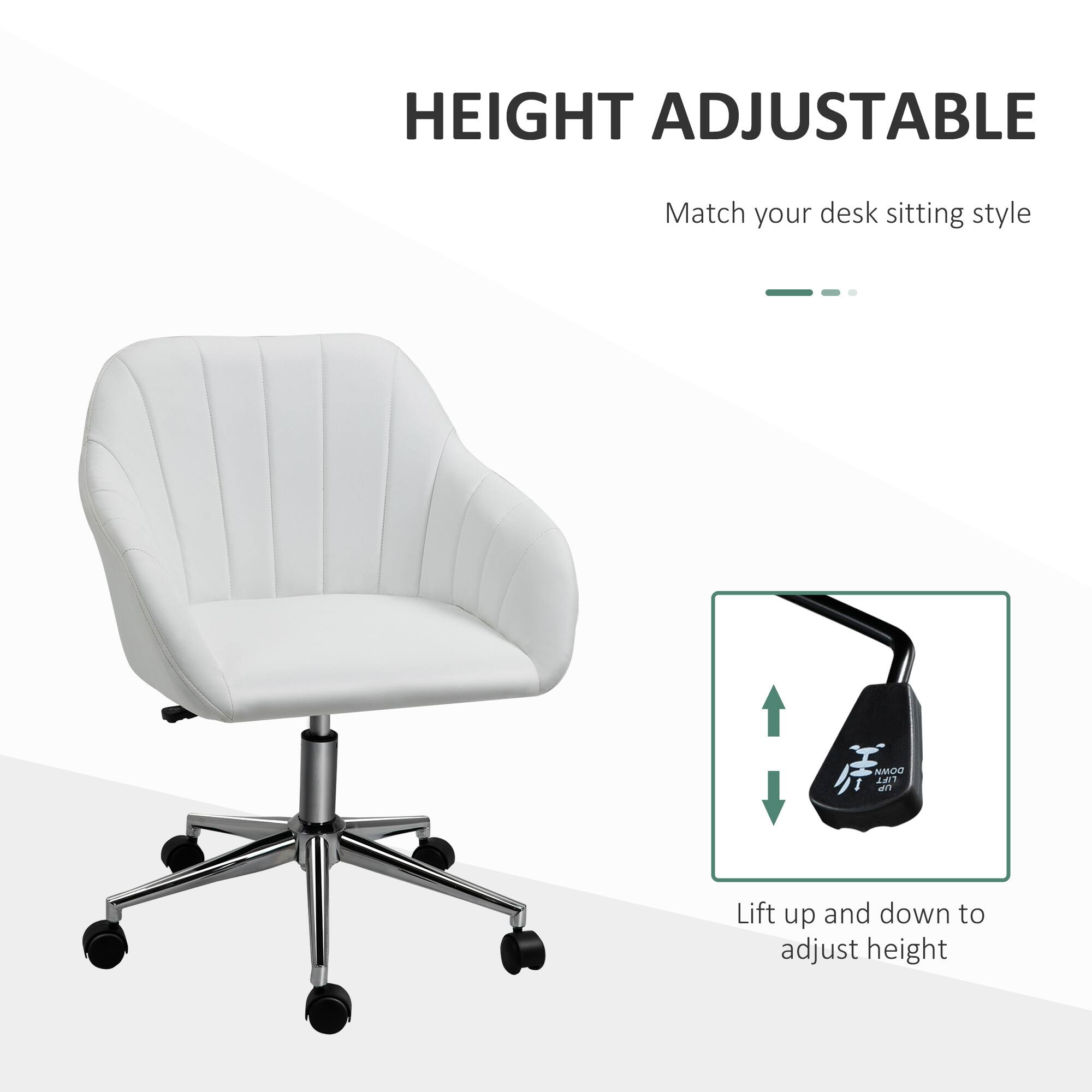 HEIGHT ADJUSTABLE
Match your desk sitting style
Lift up and down to adjust height