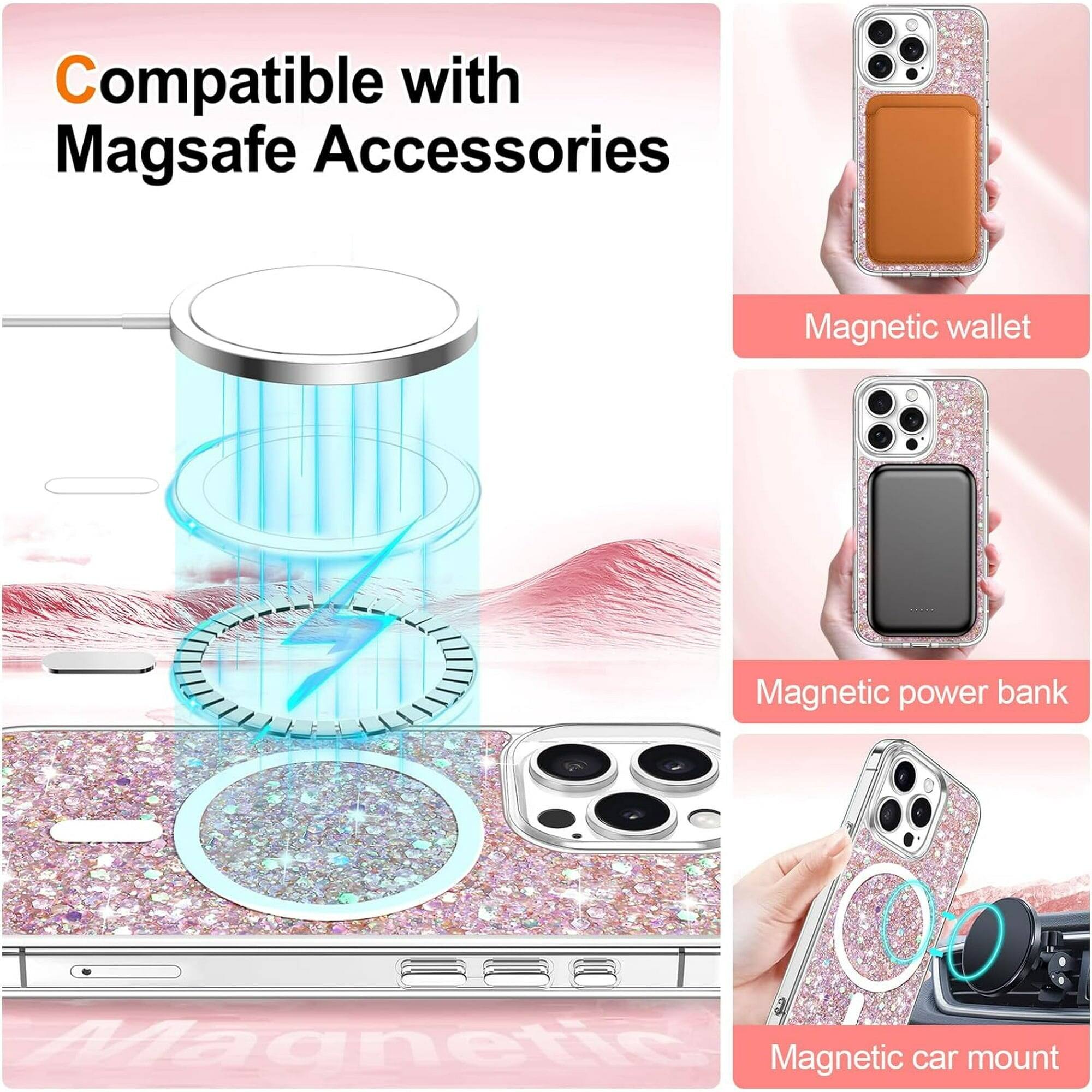 Compatible with Magsafe Accessories

Magnetic wallet
Magnetic power bank
Magnetic car mount