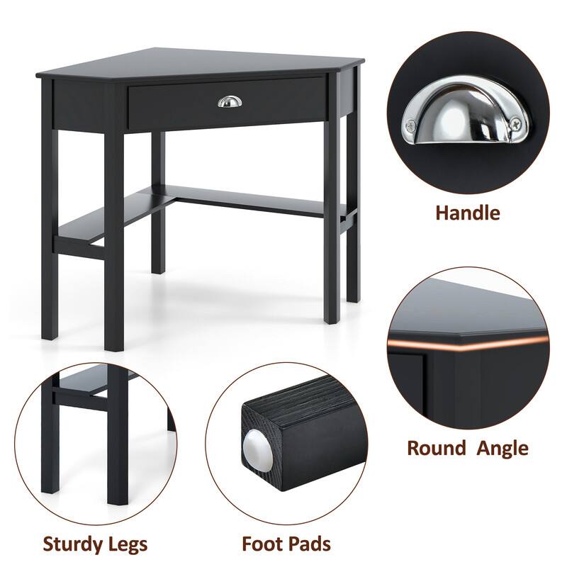 Handle, Round Angle, Sturdy Legs, Foot Pads