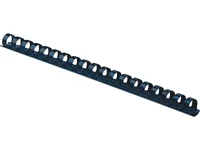Front. Fellowes - 3/8" Plastic Binding Spine Comb, 55 Sheet Capacity, Navy, 100/Pack - Navy.