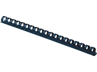 Front. Fellowes - Fellowes 3/8" Plastic Binding Spine Comb, 55 Sheet Capacity, Navy, 100/Pack (52505) - Navy.