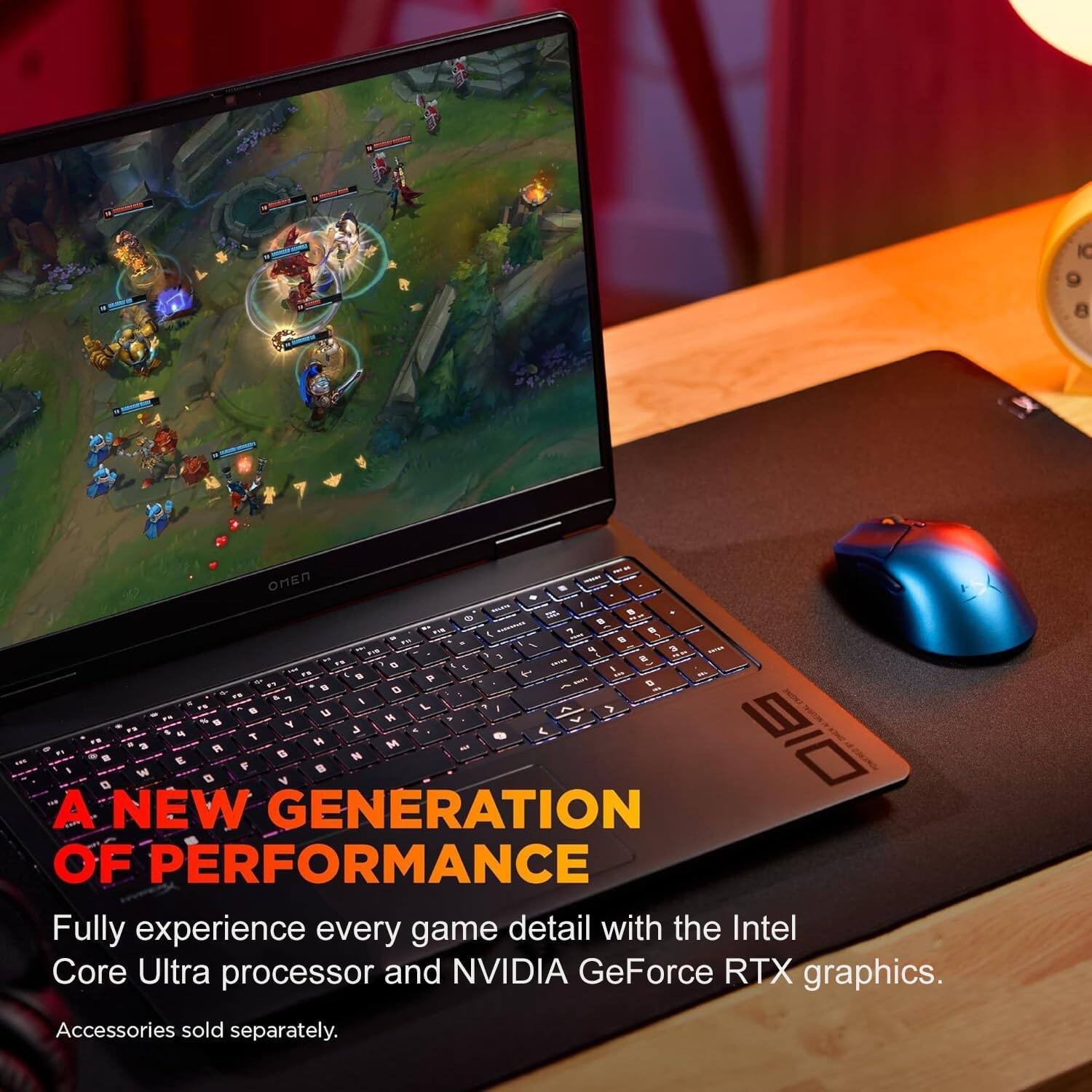 A NEW GENERATION OF PERFORMANCE

Fully experience every game detail with the Intel Core Ultra processor and NVIDIA GeForce RTX graphics.

Accessories sold separately.