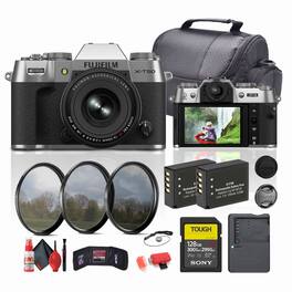 Fujifilm - X-T50 Mirrorless Camera with XF 16-50mm f/2.8-4.8 Lens (Silver) Bundle