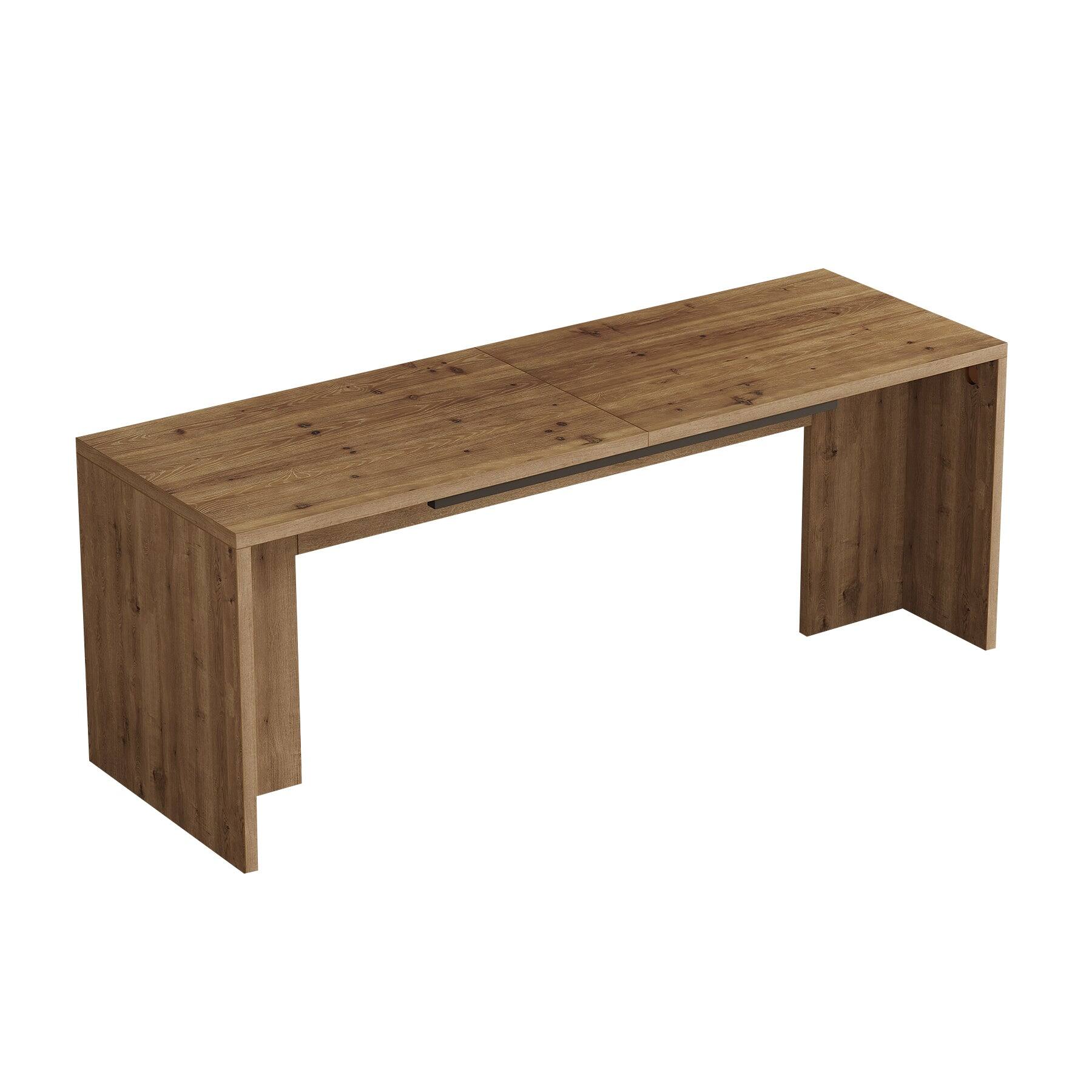 Alt View 5. Tribesigns - Solid Wood Dining Table with Rectangular Top for Everyday Meals and Family Gatherings - Brown.