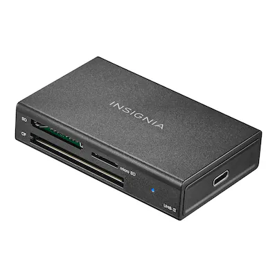 Insignia - USB-C to SD, microSD and CompactFlash Memory Card Reader - Black Insignia - USB-C to SD, microSD and CompactFlash Memory Card Reader - Black