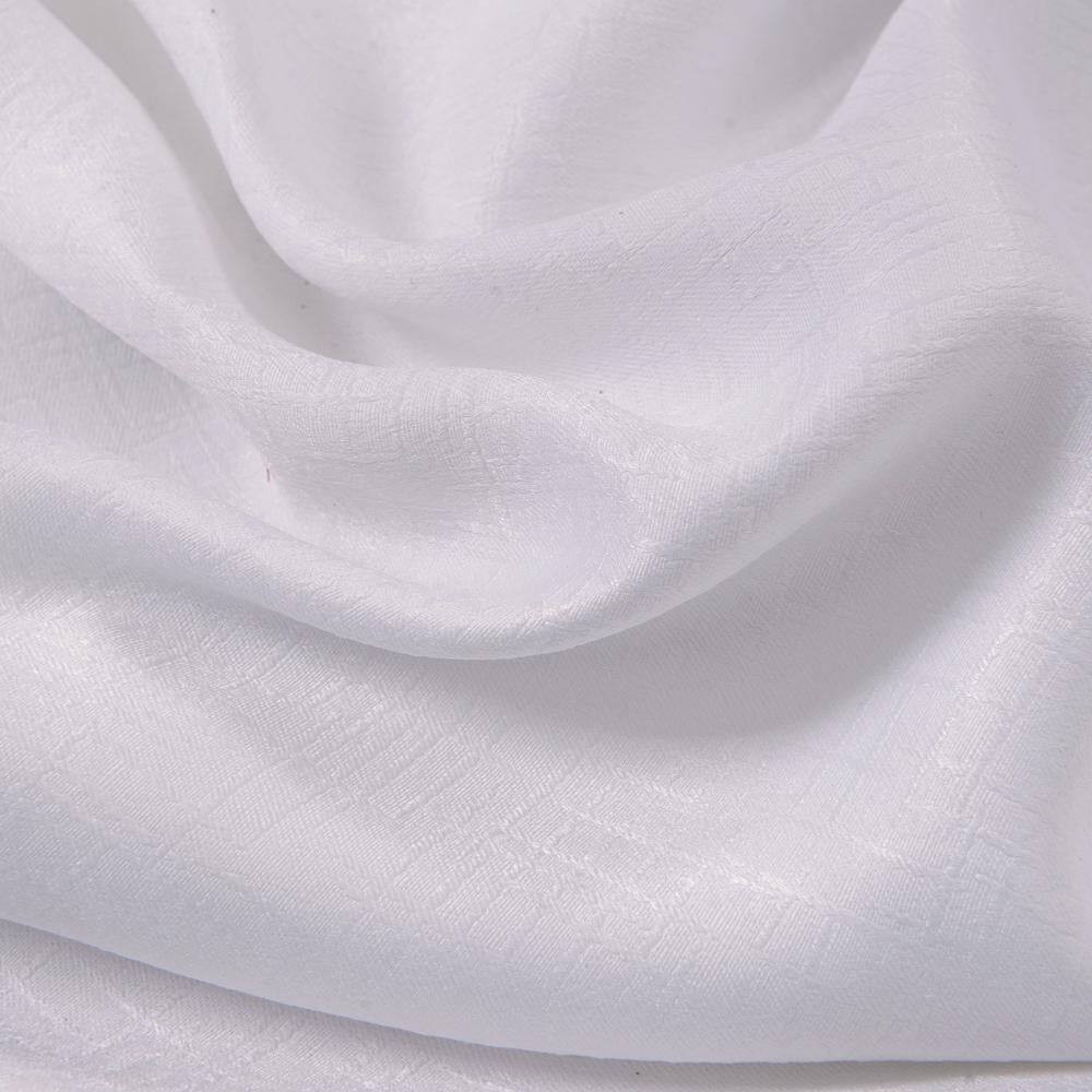 Front. Olivia Gray - Olivia Gray Lynx Matte Embossed Blackout Grommet Curtain Panel in White - white.