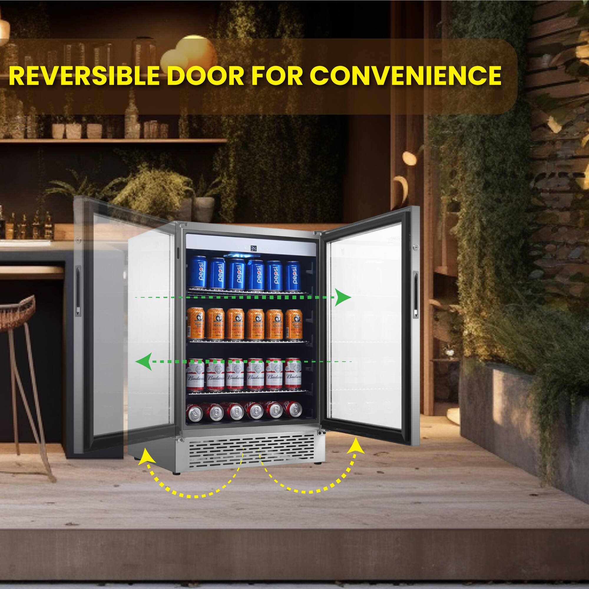 REVERSIBLE DOOR FOR CONVENIENCE