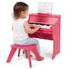 Front. Costway - Costway 25 Keys Digital Piano with Music Stand Stool Lighted Keys Teaching Mode for 3+ Kids - Pink.
