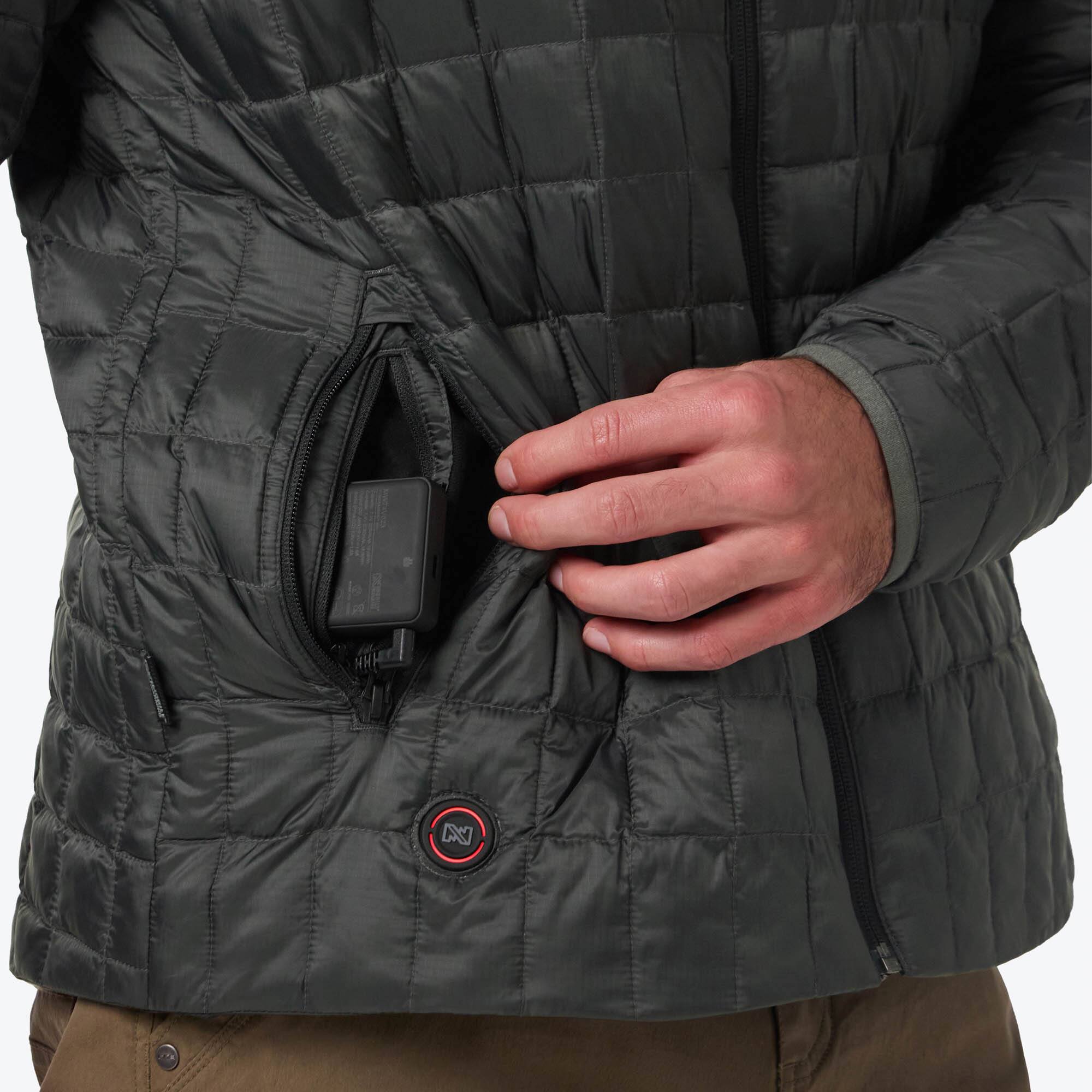Back. Mobile Warming - Men's Outrider Heated Jacket - Dark Charcoal.