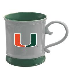 The Memory Company - Miami Hurricanes 16oz. Fluted Mug with Swirl Handle - Multicolor