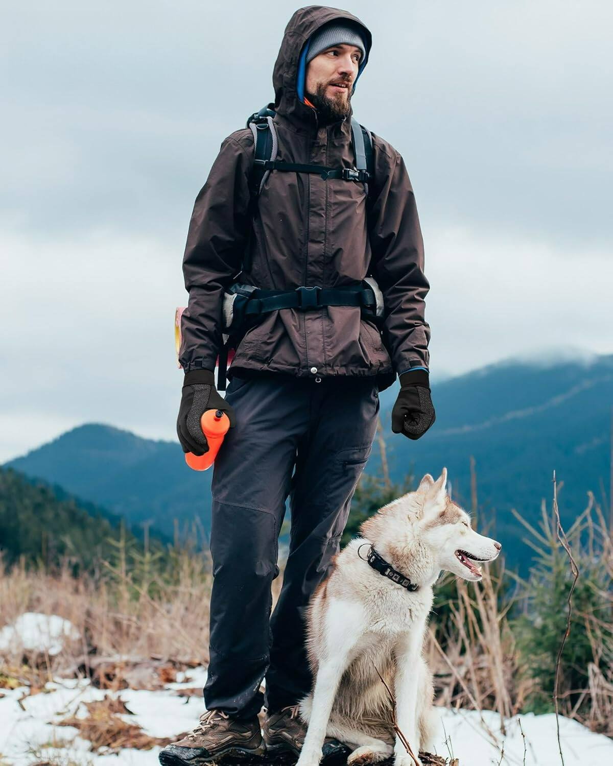 Alt View 2. Cozy Serene - Winter Gloves Women Men Ski Snow Gloves Liner Thermal Warm Fleece Touch Screen (Touchscreen, Heated) - Medium.