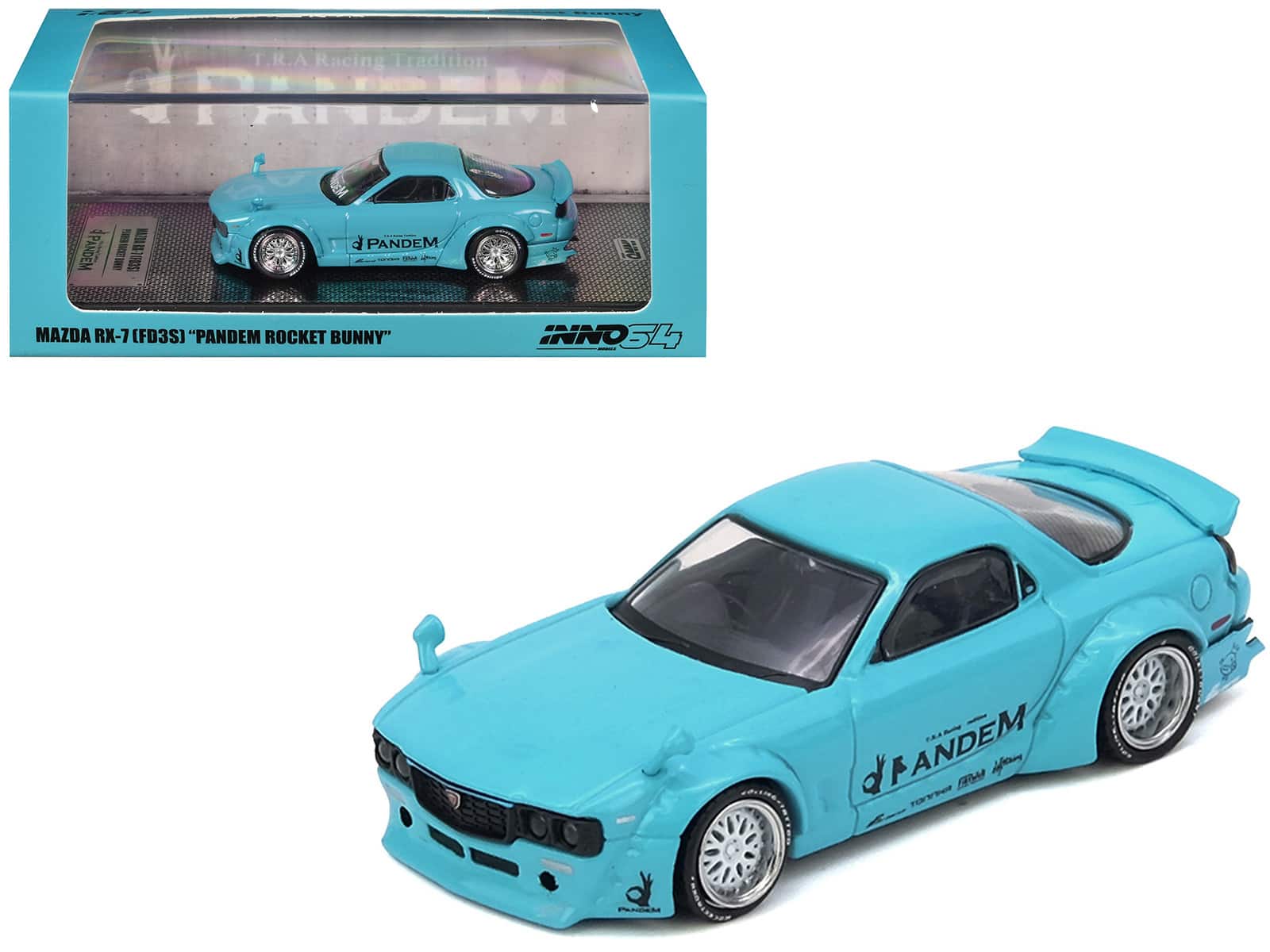 "Mazda RX-7 (FD3S) RHD (Right Hand Drive) ""Pandem Rocket Bunny"" Light Blue 1/64 Diecast Model Car by Inno Models" price history on PriceWatchPro