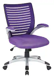 OSP Home Furnishings - Mesh Seat and Screen Back Managers Chair - Purple - Angle_Zoom