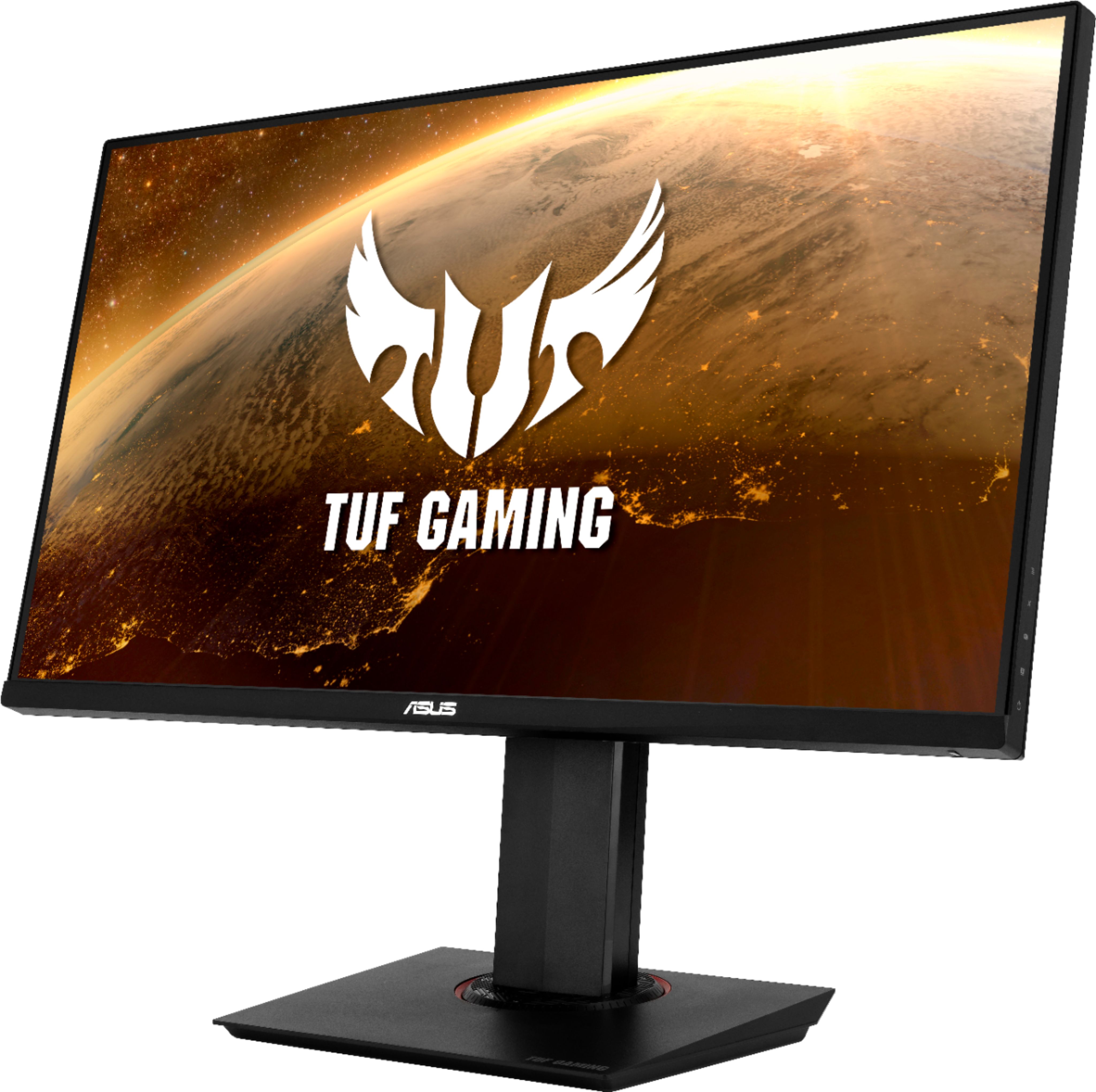 Left View: ASUS - Geek Squad Certified Refurbished TUF Gaming 28" IPS LED 4K UHD FreeSync Monitor with HDR - Black