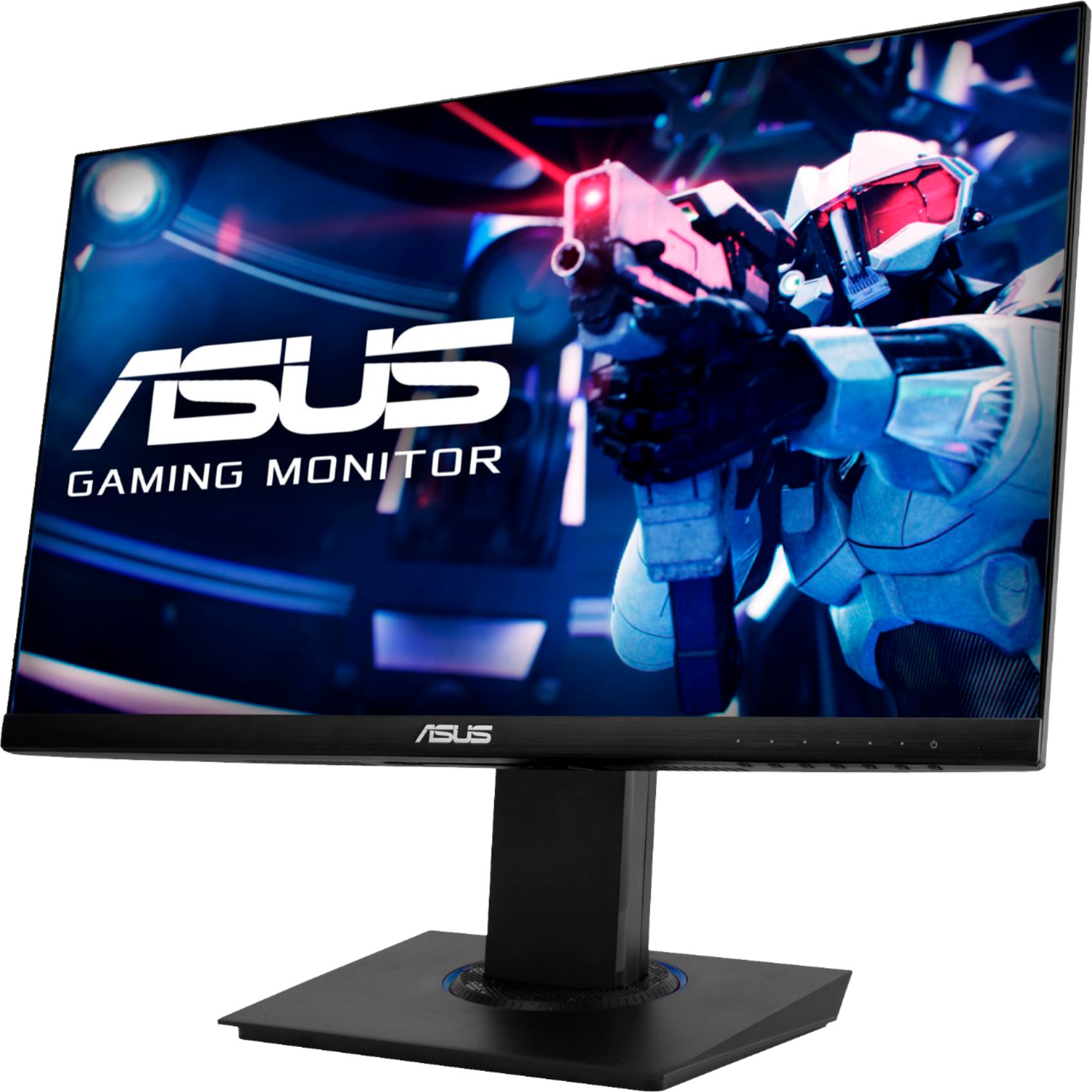 Angle View: ASUS - Geek Squad Certified Refurbished 23.8" IPS LED FHD FreeSync Monitor - Black