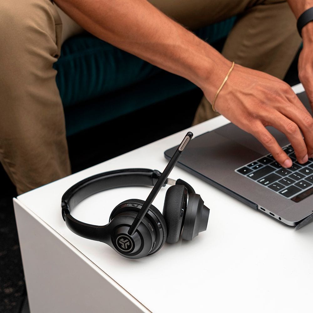 Alt View 15. JLab - GO Work Wireless & Wired On-Ear Headset - Black.