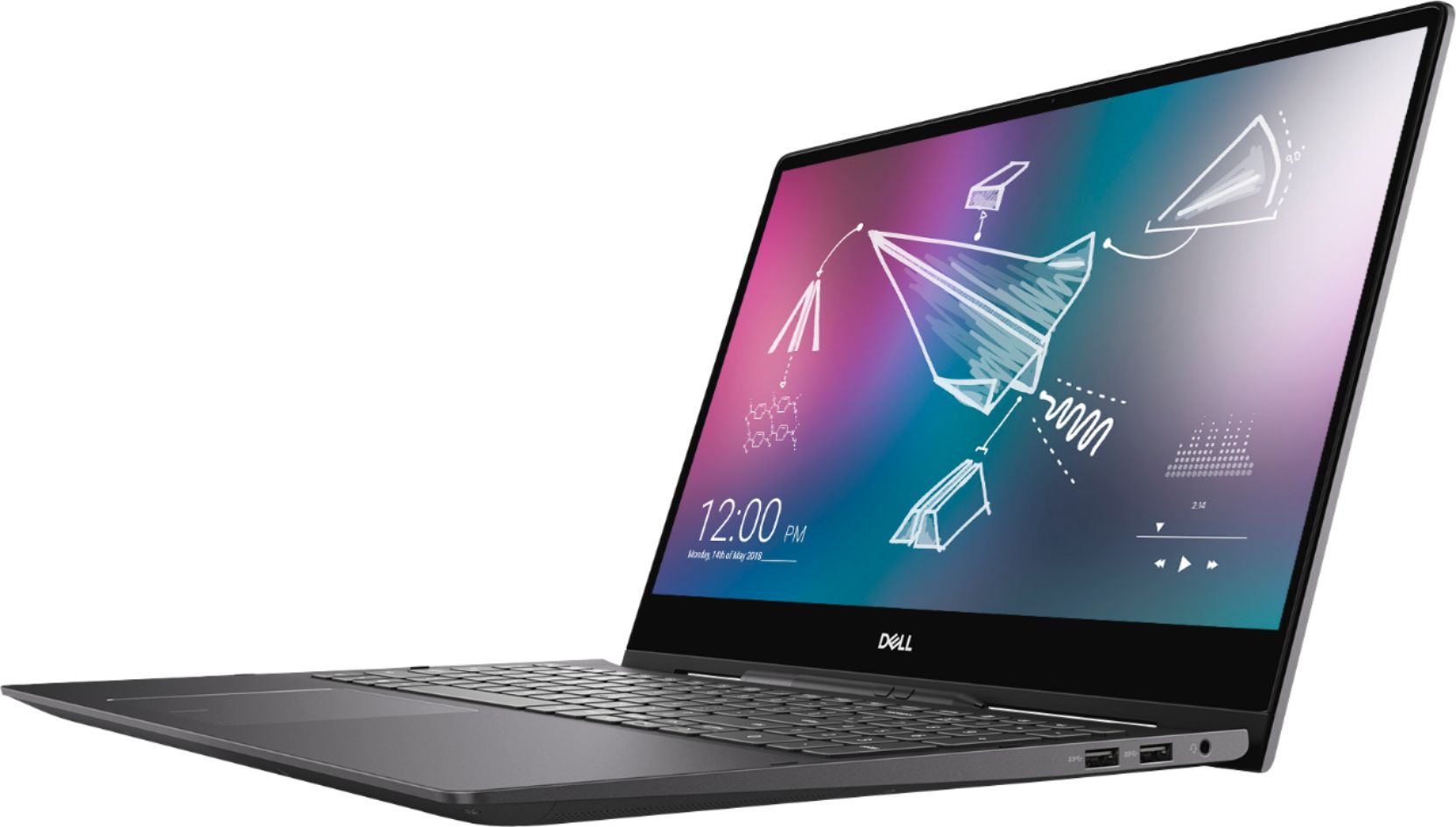 Angle View: Dell - Geek Squad Certified Refurbished Inspiron 15.6" Laptop - Intel Core i7 - 16GB - GeForce MX250 - 512GB SSD + 32GB Optane - Black