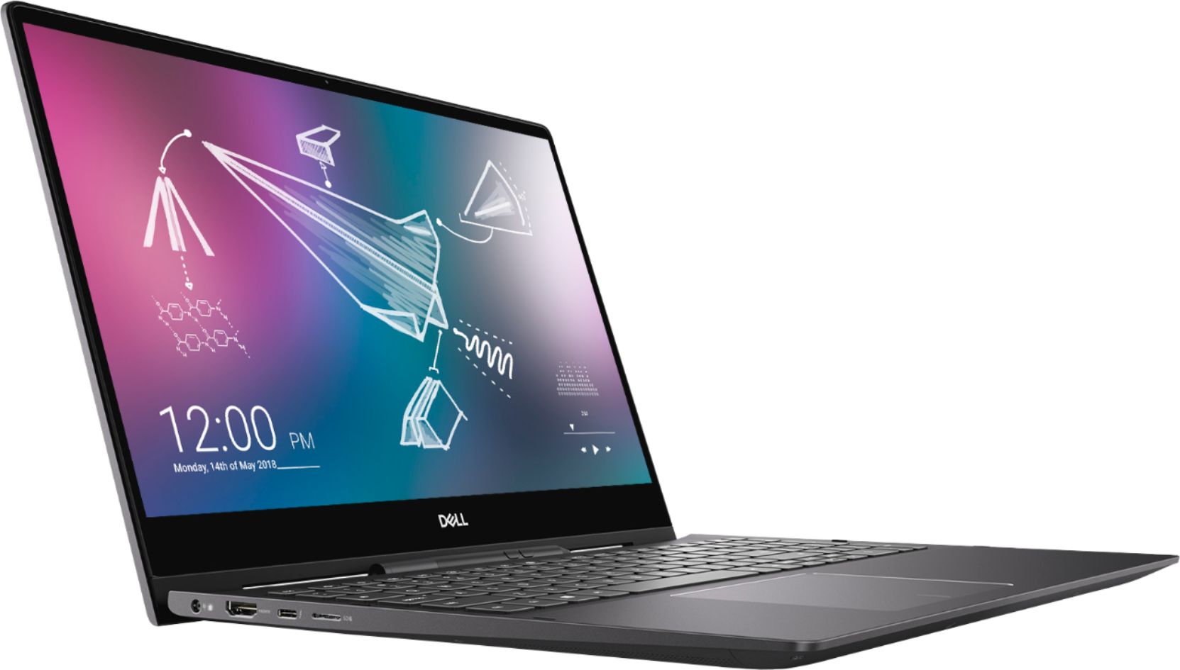 Left View: Dell - Geek Squad Certified Refurbished Inspiron 15.6" Laptop - Intel Core i7 - 16GB - GeForce MX250 - 512GB SSD + 32GB Optane - Black