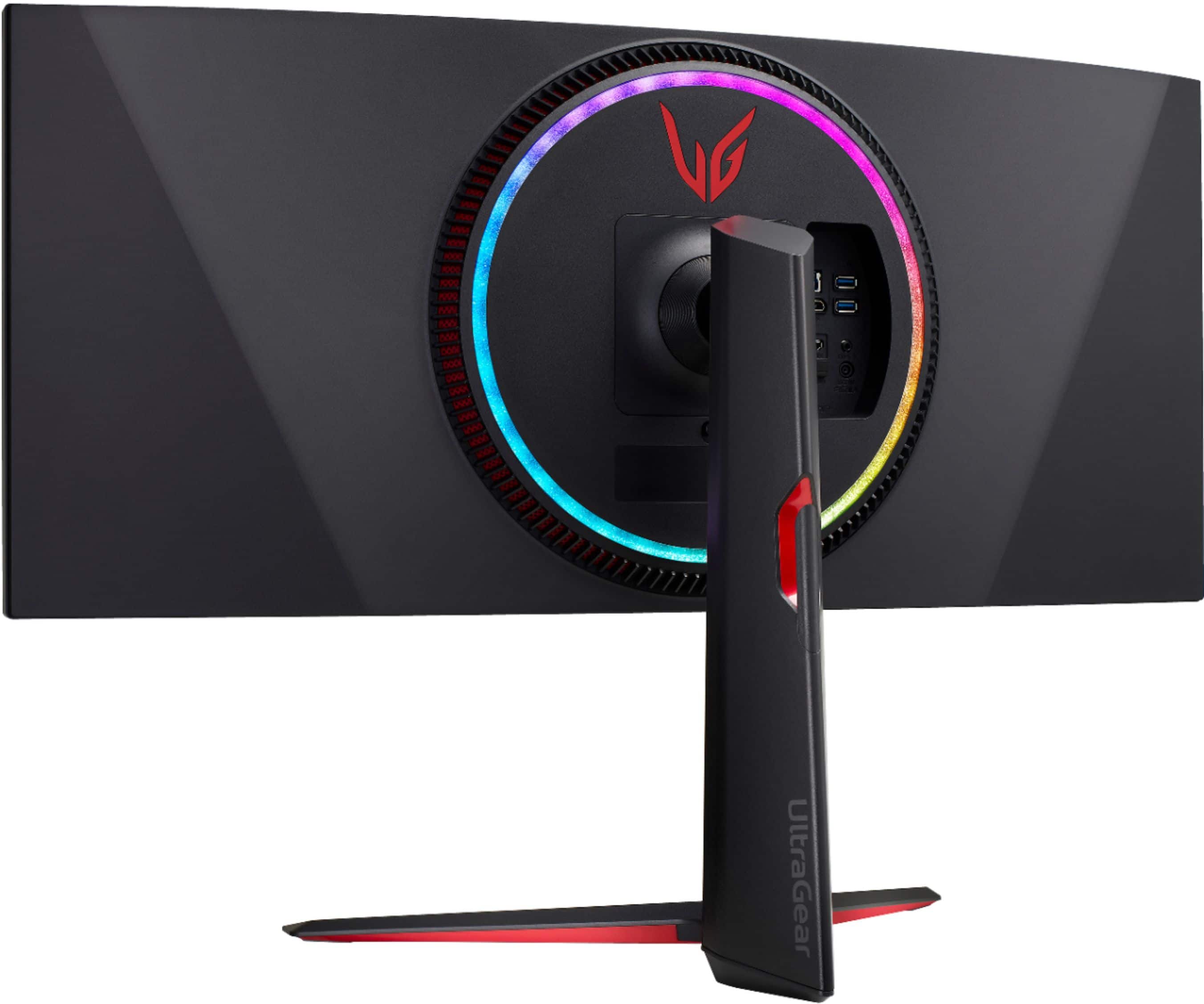 Alt View 12. LG - Geek Squad Certified Refurbished UltraGear 34" IPS LED Curved G-SYNC Ultimate Monitor with HDR (HDMI, DisplayPort) - Black.