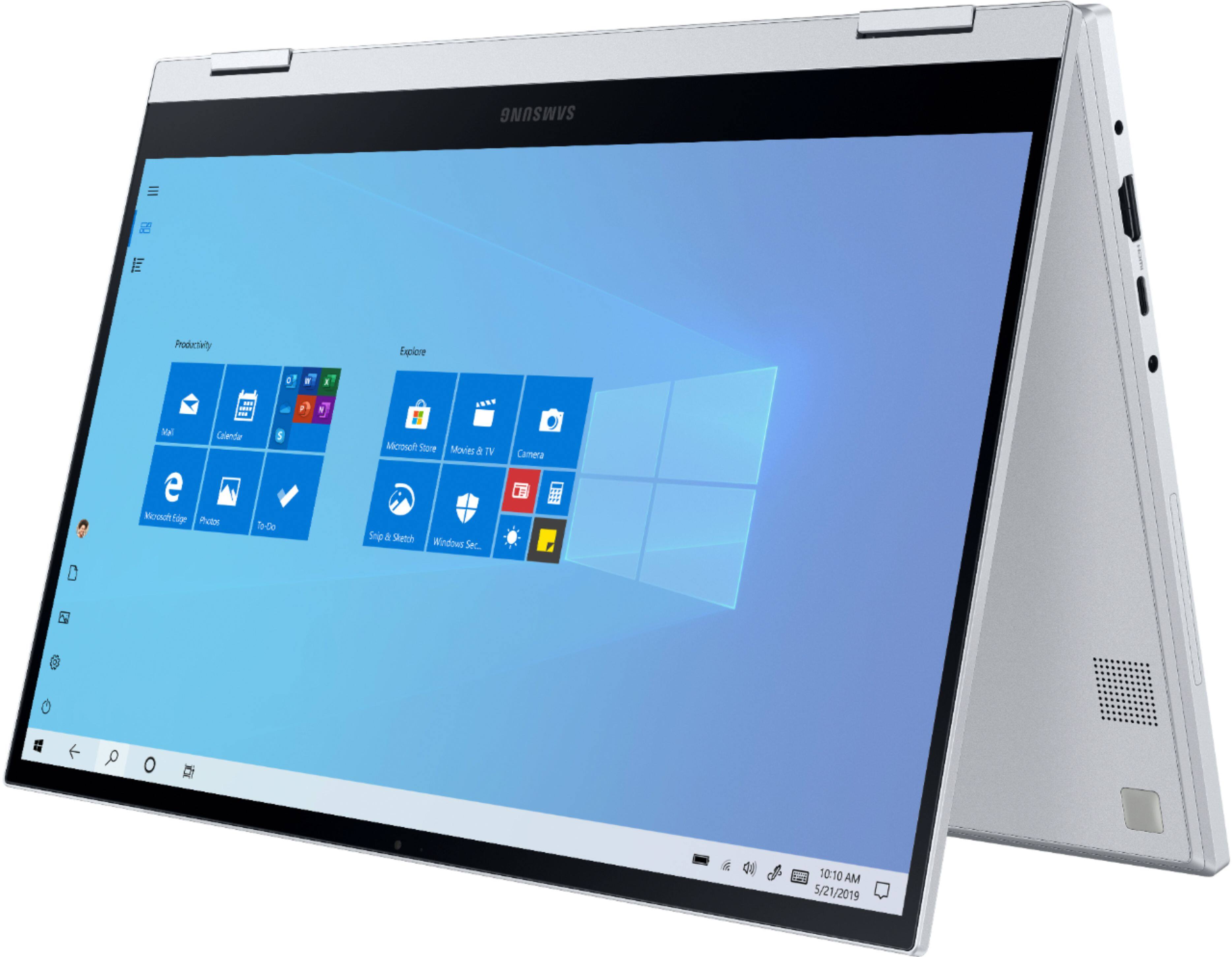 Alt View 12. Samsung - Geek Squad Certified Refurbished Galaxy Book Flex Alpha 13.3" QLED Laptop - Intel Core i7 - 12GB Memory - 512GB SSD - Royal Silver.